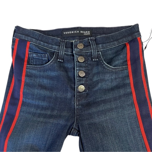 Veronica Beard Carolyn Baby Boot Jean Side Stripe Jeans Women’s Size 24 - Picture 4 of 9